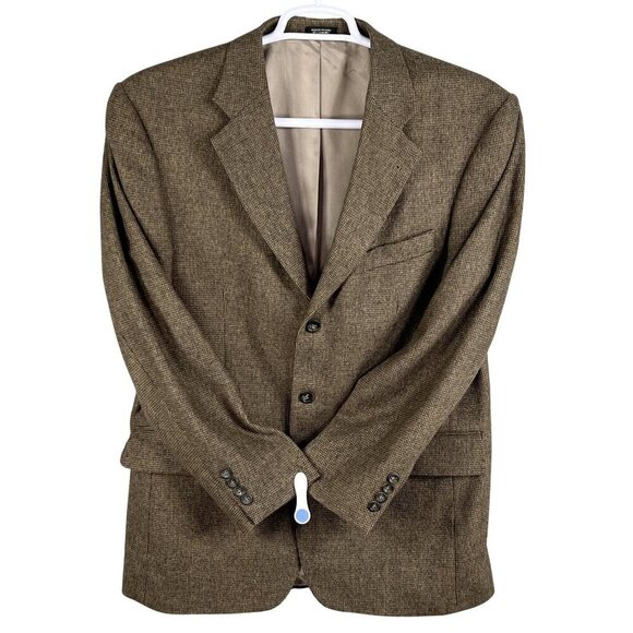 John Ashford Mens 41R Brown Soft Wool Camelhair Blend Tweed Sport Coat Old Money - Picture 4 of 16